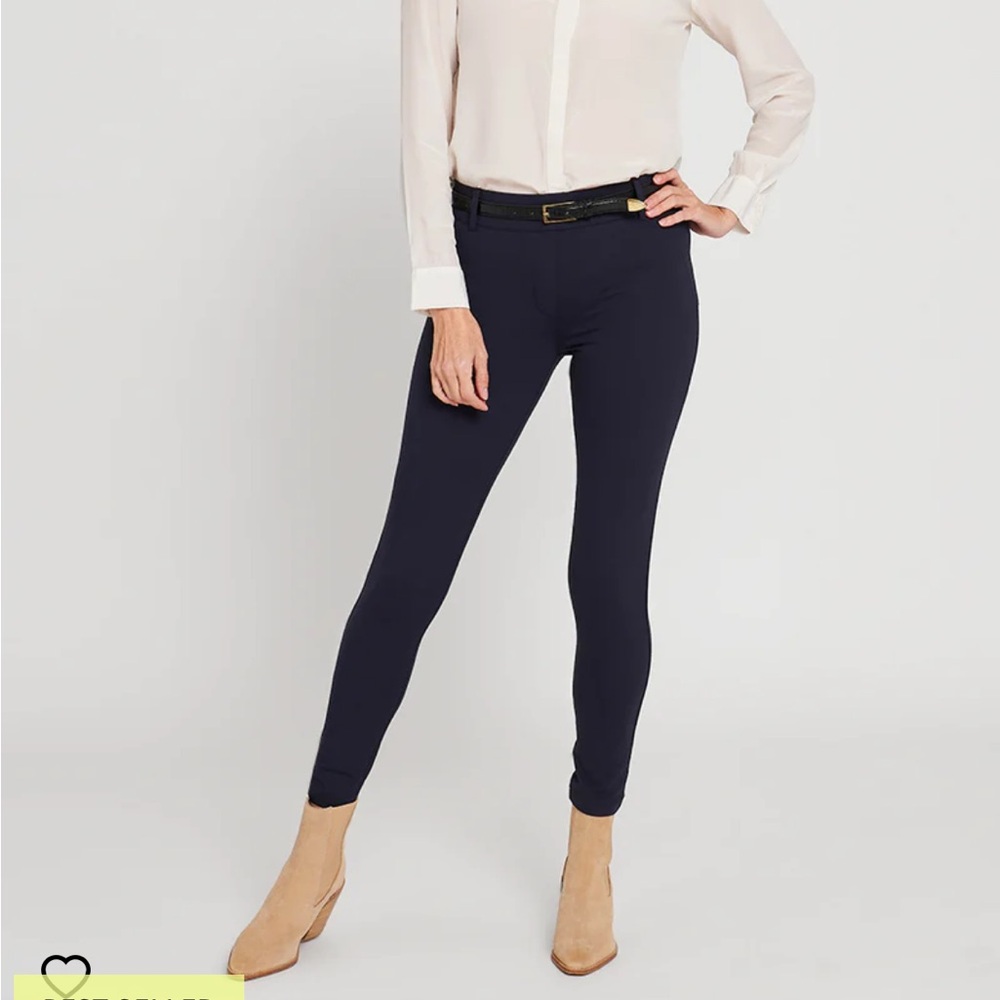 Betabrand Classic Dress Pant Yoga Pant — Skinny — Size Medium Tall — Navy